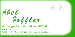 abel hoffler business card